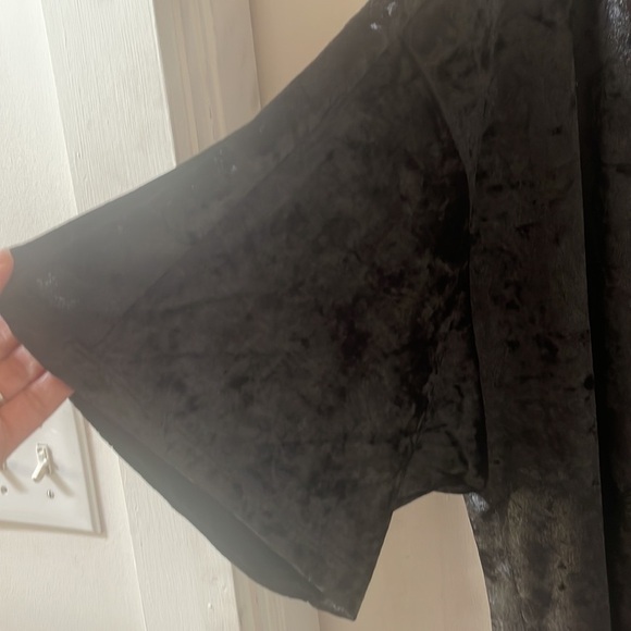 Gypsy Hearts Crushed Velvet Embroidered Asian Inspired Floral Birds Kimono Robe - Picture 6 of 8